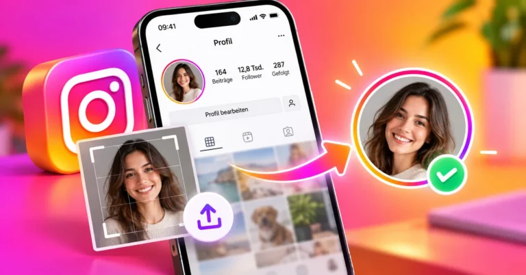 Instagram-Profilbild auf dem Smartphone aktualisieren, zuschneiden und als runde Profilansicht anzeigen